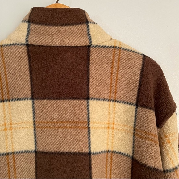 Lauren Ralph Lauren brown plaid 3/4 zip warm  oversized pullover sweater, unisex - Picture 13 of 15